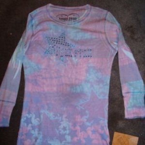 Rebelette blue and purple tie dye top